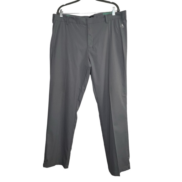 Adidas Pants Performance Gray Mens Size 38 x 32 Golf Casual Logo Pockets Stretch - Picture 1 of 13